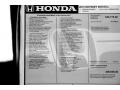 2015 Honda Odyssey EX-L Window Sticker