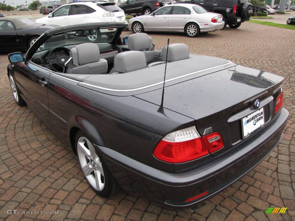 2006 3 Series 325i Convertible - Sparkling Graphite Metallic / Grey photo #11