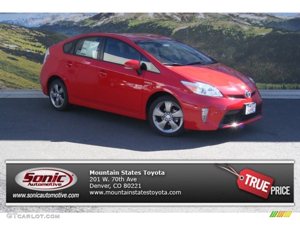 2015 Prius Persona Series Hybrid - Absolutely Red / Black photo #1