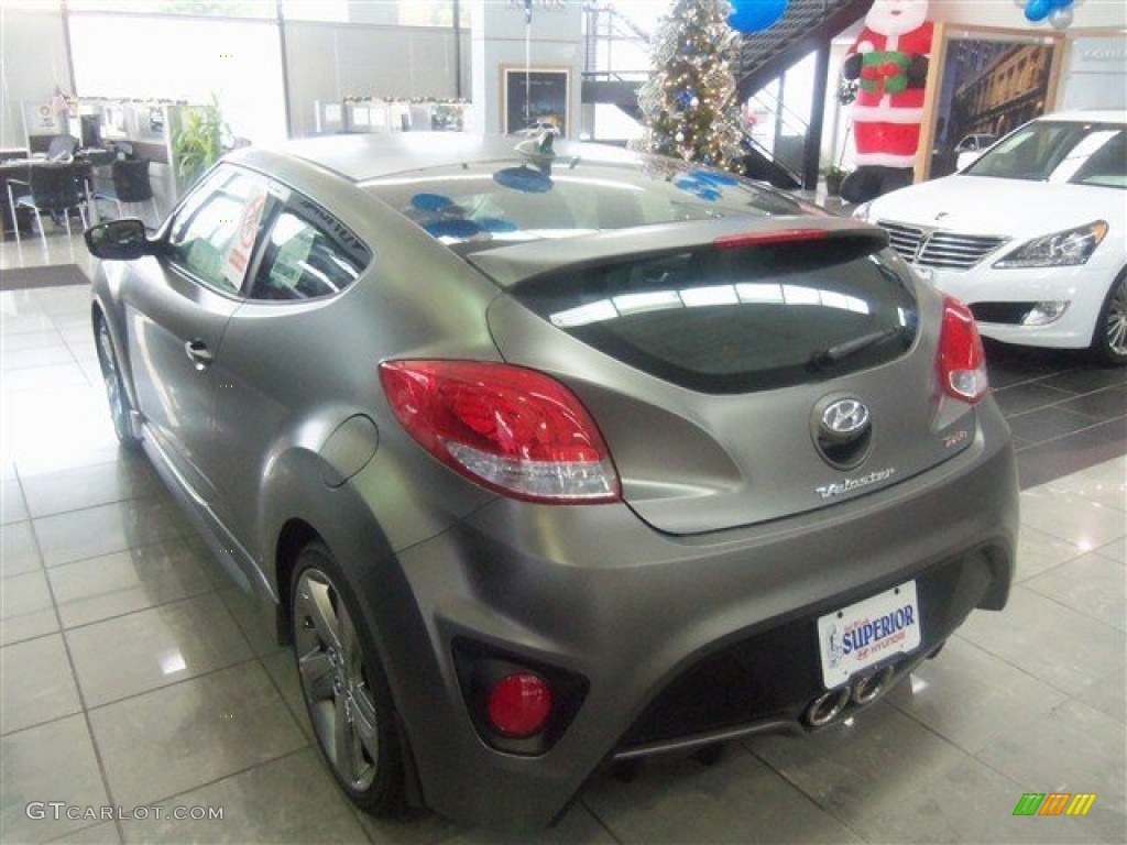2015 Veloster Turbo - Matte Gray / Black photo #5