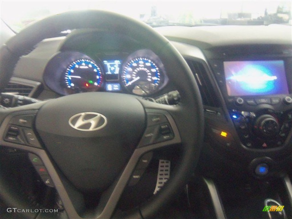 2015 Veloster Turbo - Matte Gray / Black photo #12