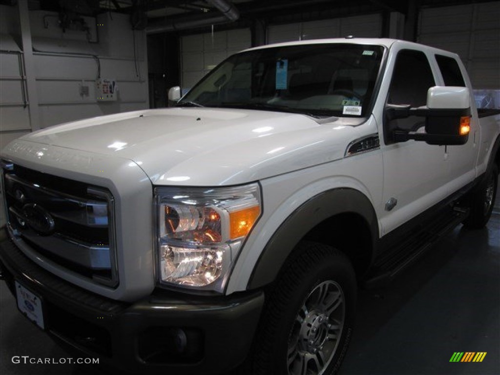 2015 F250 Super Duty King Ranch Crew Cab 4x4 - White Platinum / King Ranch Mesa Antique Affect/Adobe photo #3