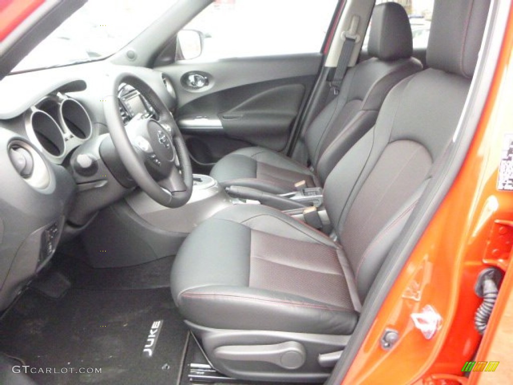 Black/Red Interior 2015 Nissan Juke SV AWD Photo #99912220