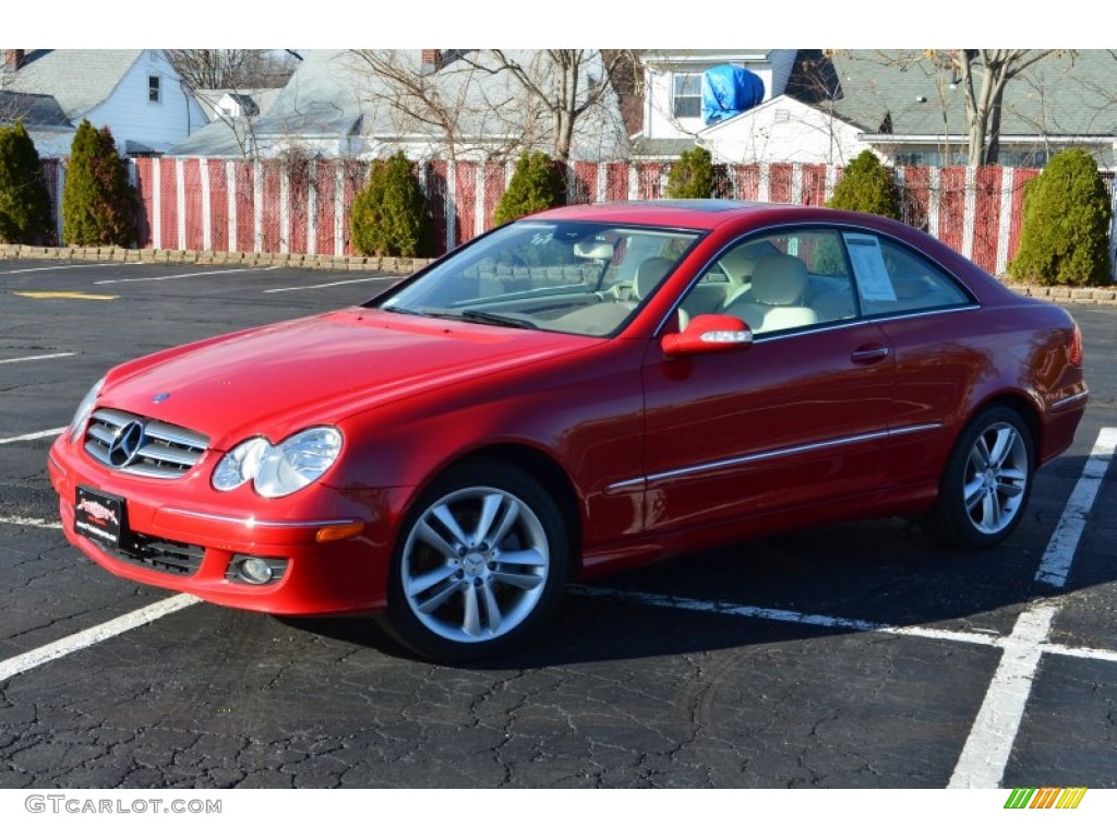 2007 CLK 350 Coupe - Mars Red / Stone photo #1