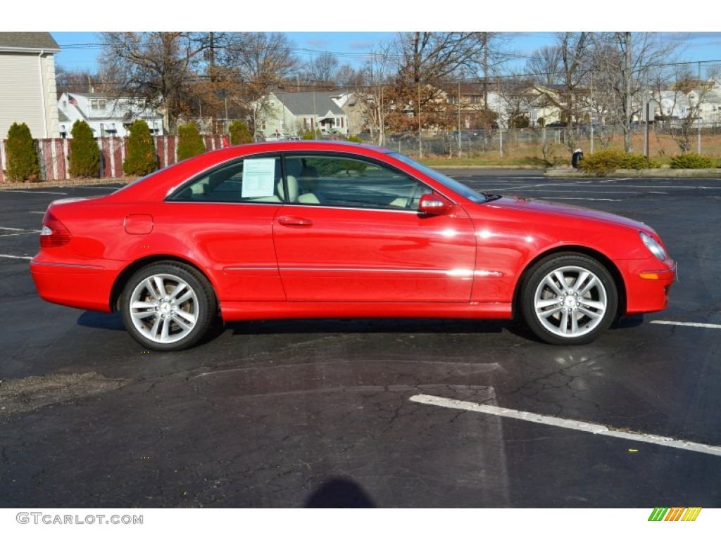 2007 CLK 350 Coupe - Mars Red / Stone photo #8