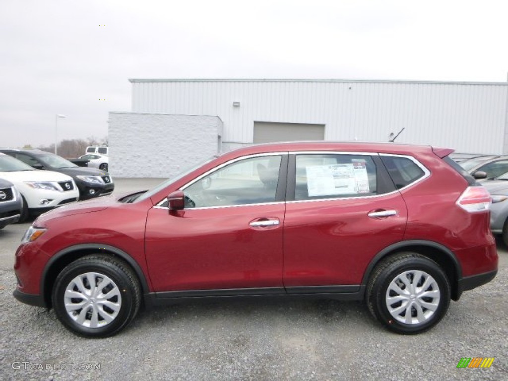 2015 Rogue S AWD - Cayenne Red / Charcoal photo #5