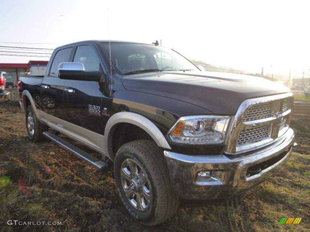 2015 2500 Laramie Crew Cab 4x4 - Black Forest Green Pearl / Black photo #8