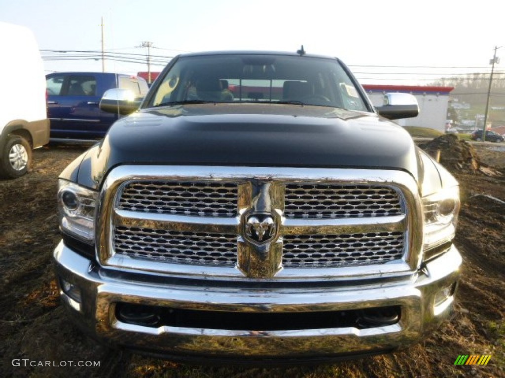 2015 2500 Laramie Crew Cab 4x4 - Black Forest Green Pearl / Black photo #9