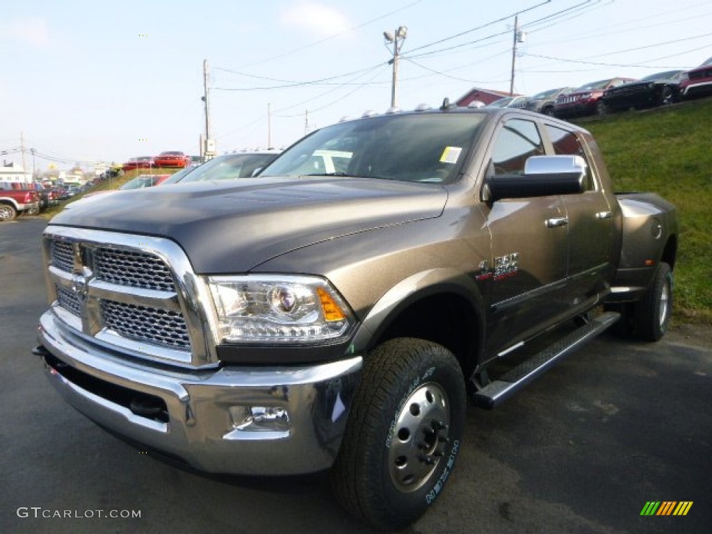 Granite Crystal Metallic 2015 Ram 3500 Laramie Mega Cab 4x4 Dual Rear Wheel Exterior Photo #99913459
