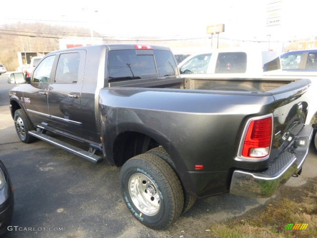 Granite Crystal Metallic 2015 Ram 3500 Laramie Mega Cab 4x4 Dual Rear Wheel Exterior Photo #99913528