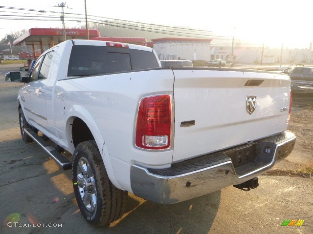 2015 2500 Laramie Mega Cab 4x4 - Bright White / Canyon Brown/Light Frost Beige photo #4