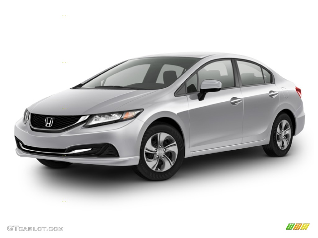 2015 Civic LX Sedan - Alabaster Silver Metallic / Black photo #19