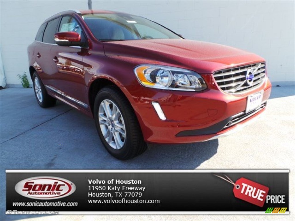 2015 XC60 T5 Drive-E - Flamenco Red Metallic / Soft Beige photo #1