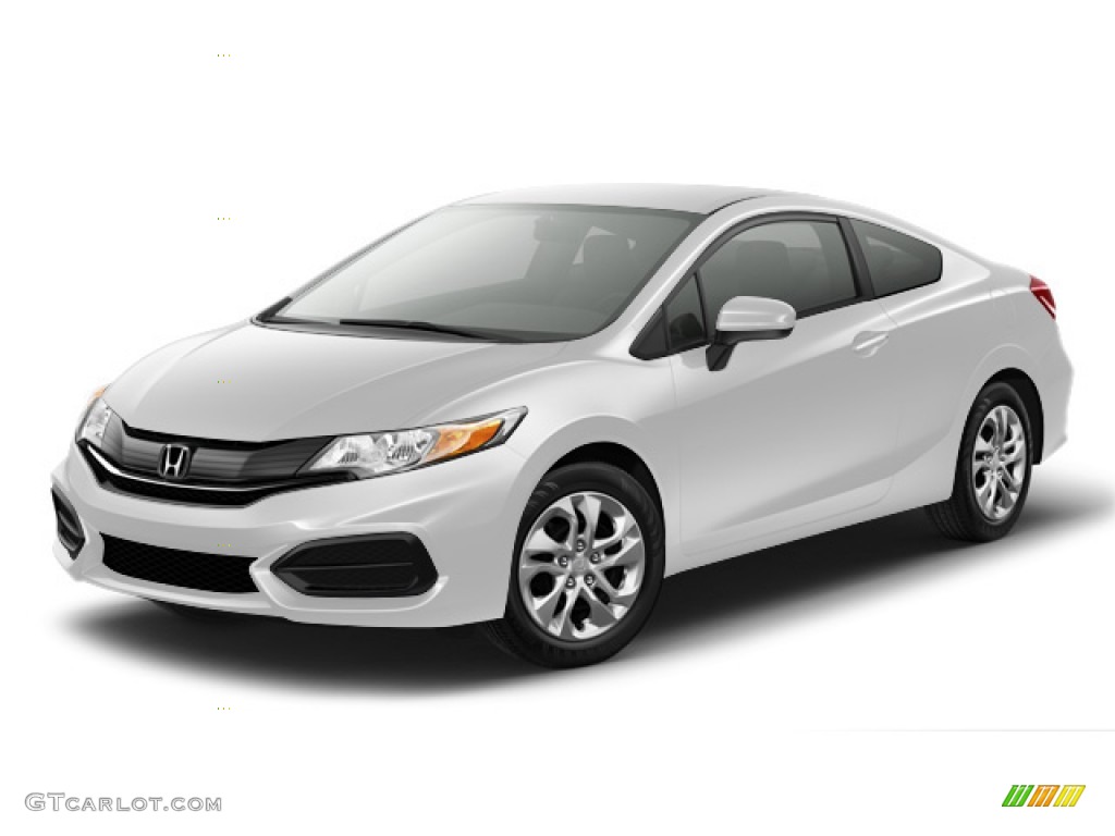 2015 Civic LX Coupe - Taffeta White / Gray photo #19