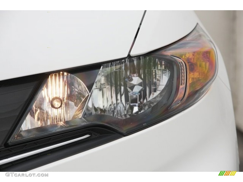 2015 Civic LX Coupe - Taffeta White / Gray photo #5