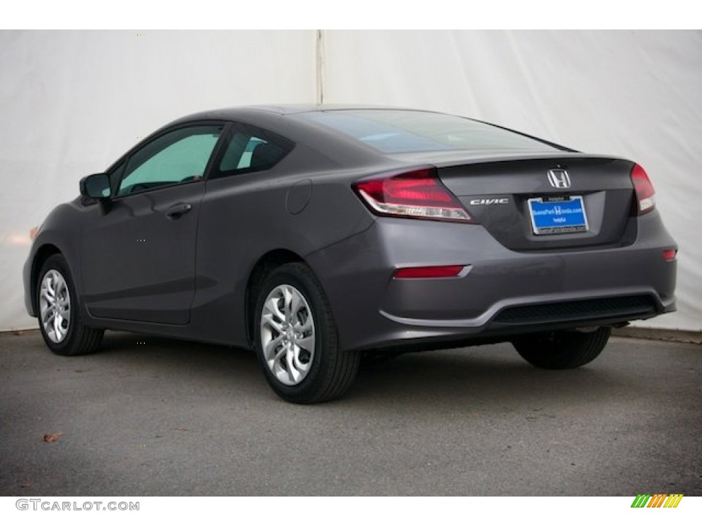 2015 Civic LX Coupe - Modern Steel Metallic / Black photo #2