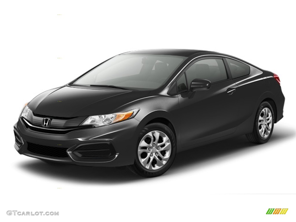 2015 Civic LX Coupe - Crystal Black Pearl / Black photo #18