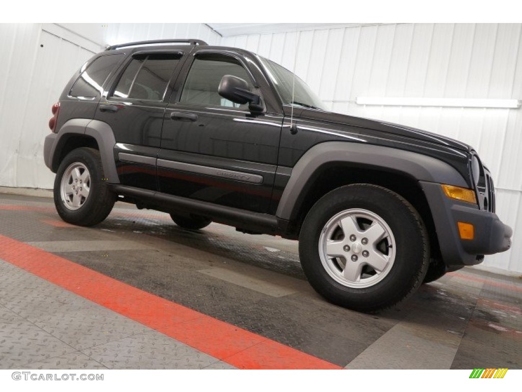 2006 Liberty Sport 4x4 - Black / Medium Slate Gray photo #6