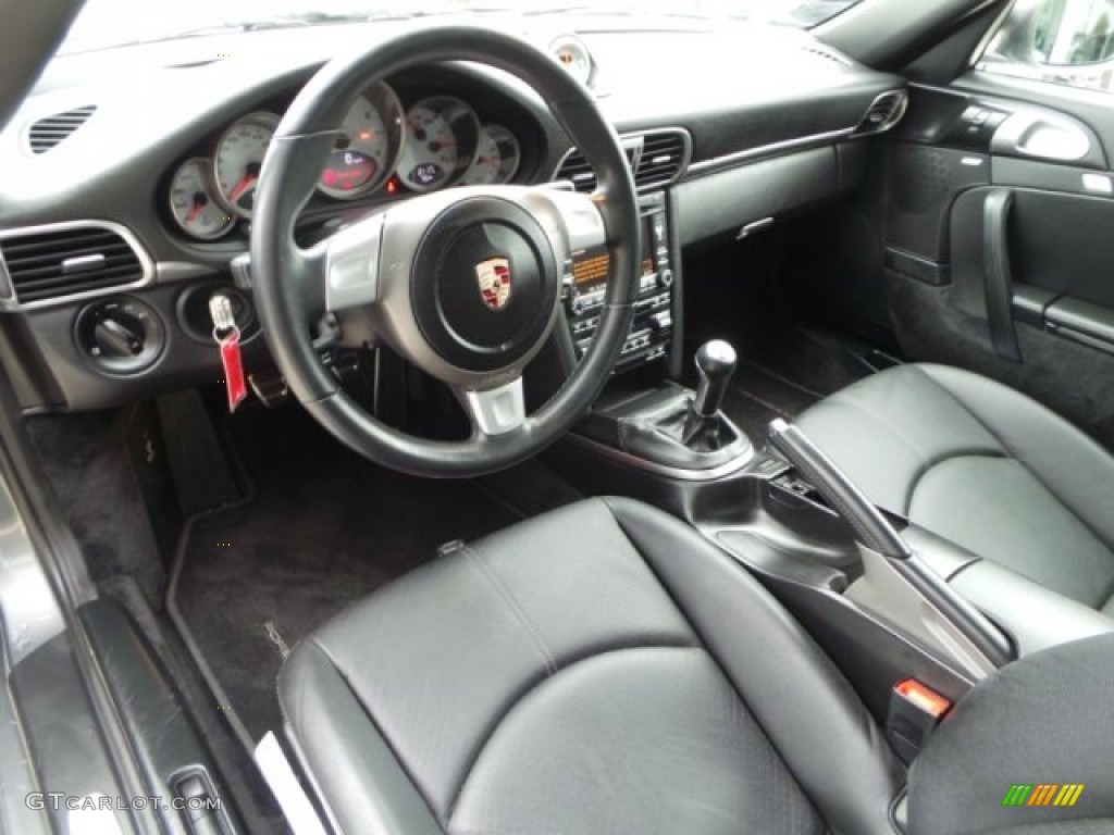Black Interior 2009 Porsche 911 Carrera 4S Coupe Photo #99919819