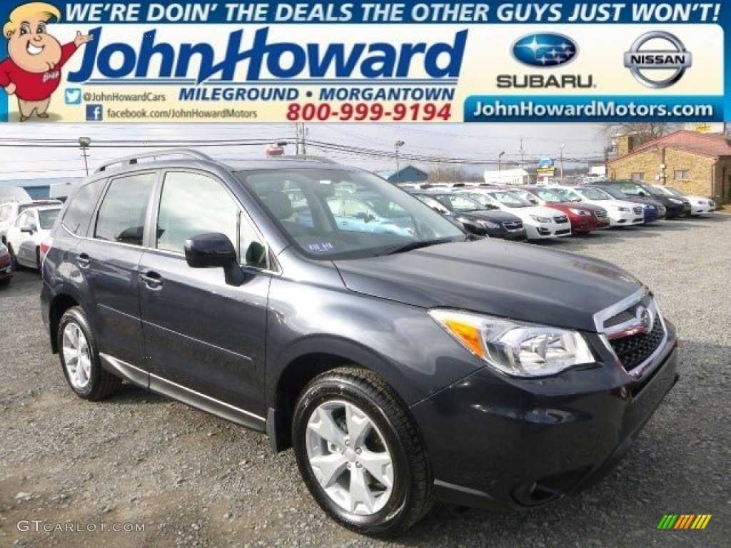 2015 Forester 2.5i Limited - Dark Gray Metallic / Gray photo #1