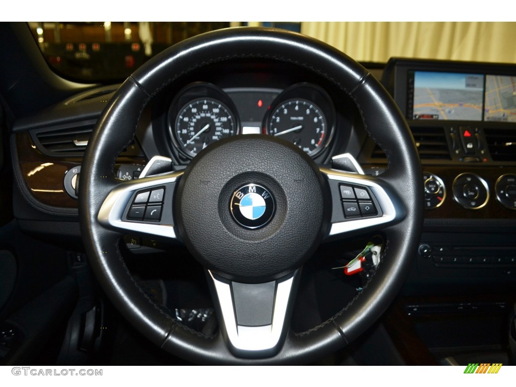 2012 BMW Z4 sDrive28i Black Steering Wheel Photo #99925389