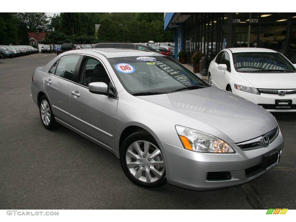 2006 Accord EX-L V6 Sedan - Alabaster Silver Metallic / Gray photo #3
