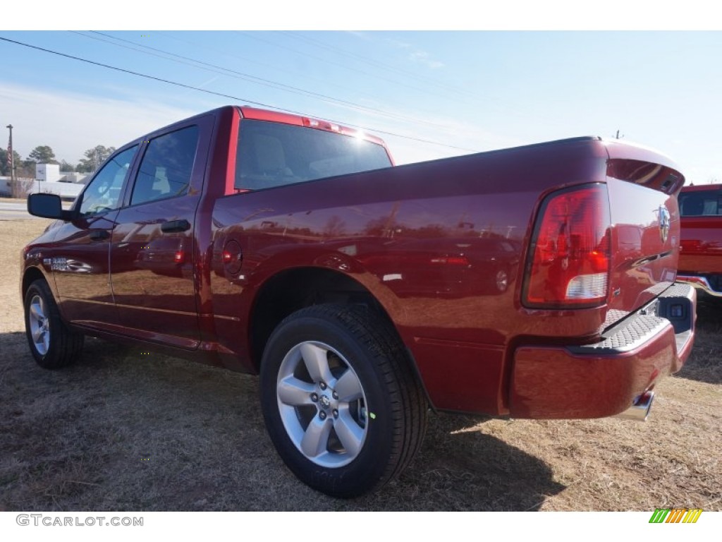 2015 1500 Express Crew Cab - Deep Cherry Red Crystal Pearl / Black/Diesel Gray photo #2
