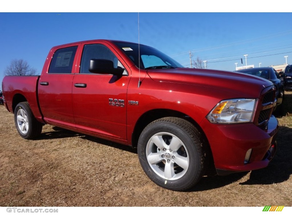 2015 1500 Express Crew Cab - Deep Cherry Red Crystal Pearl / Black/Diesel Gray photo #4