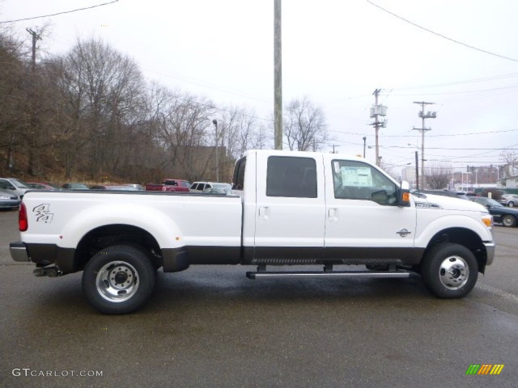 2015 F350 Super Duty Lariat Crew Cab 4x4 DRW - Oxford White / Adobe photo #1
