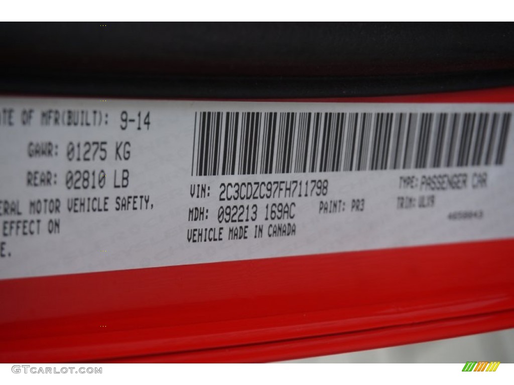 2015 Challenger Color Code PR3 for TorRed Photo #99932256