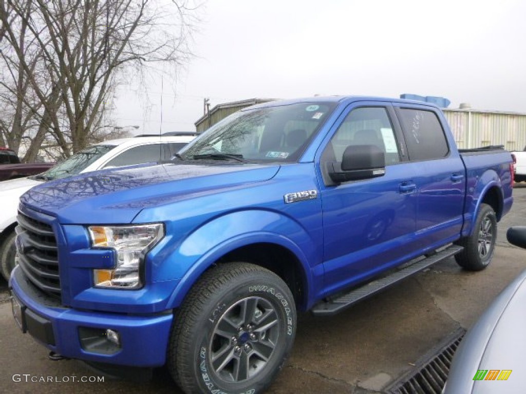 2015 F150 XLT SuperCrew 4x4 - Blue Flame Metallic / Medium Earth Gray photo #1