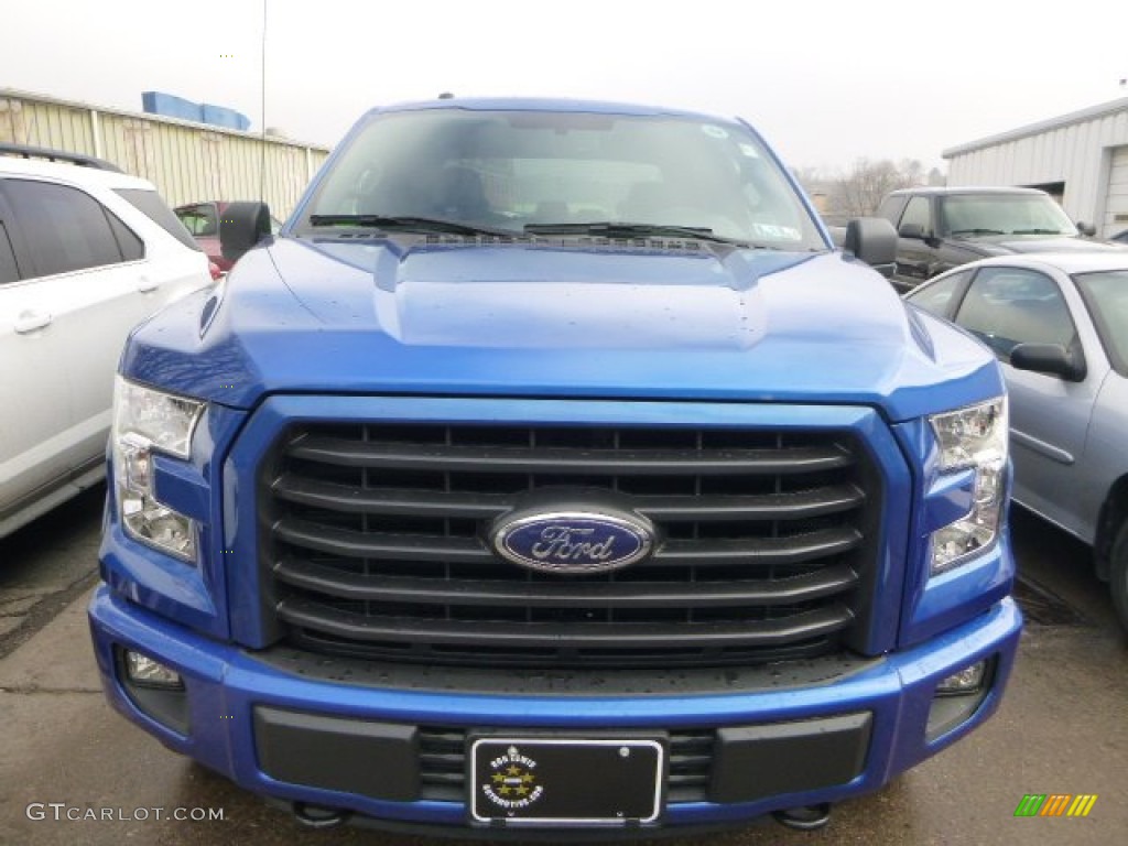 2015 F150 XLT SuperCrew 4x4 - Blue Flame Metallic / Medium Earth Gray photo #2