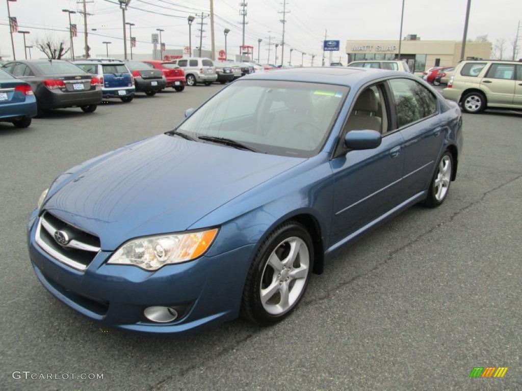 2008 Legacy 2.5i Limited Sedan - Newport Blue Pearl / Warm Ivory photo #2