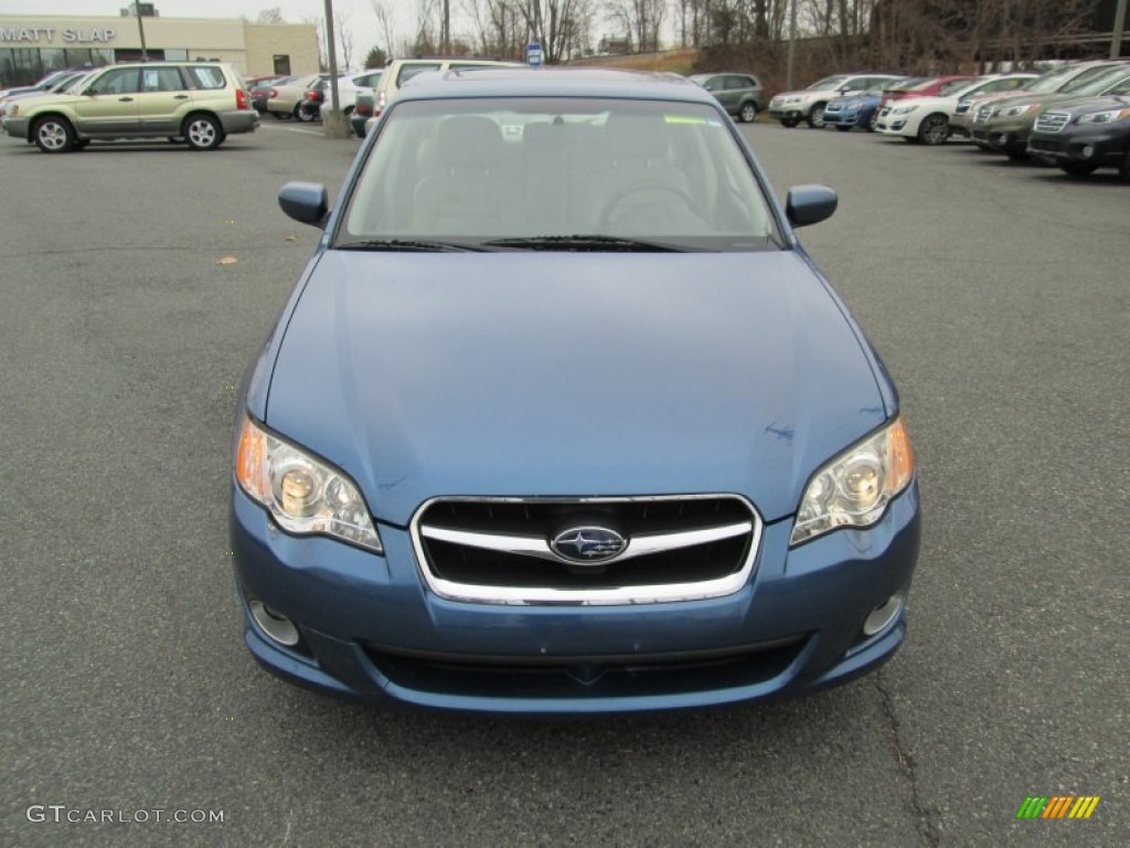 2008 Legacy 2.5i Limited Sedan - Newport Blue Pearl / Warm Ivory photo #3