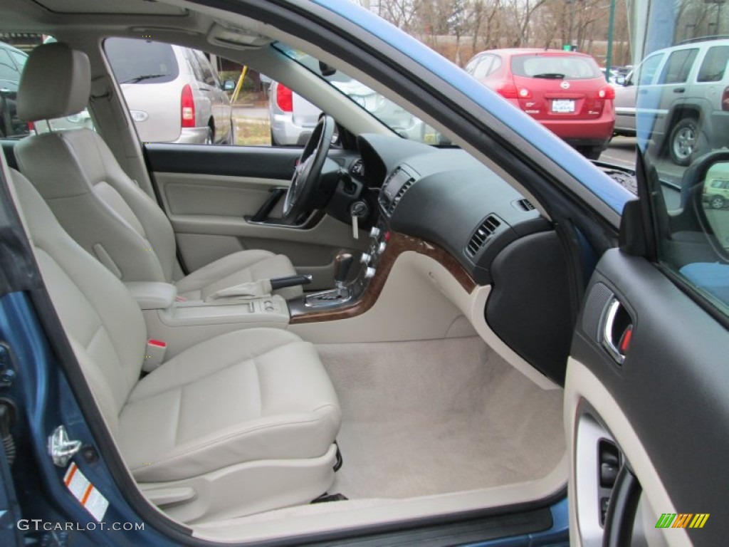 2008 Legacy 2.5i Limited Sedan - Newport Blue Pearl / Warm Ivory photo #17