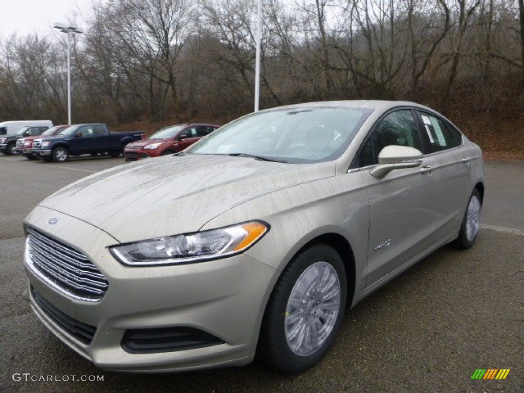 2015 Fusion Hybrid SE - Tectonic Silver Metallic / Dune photo #4