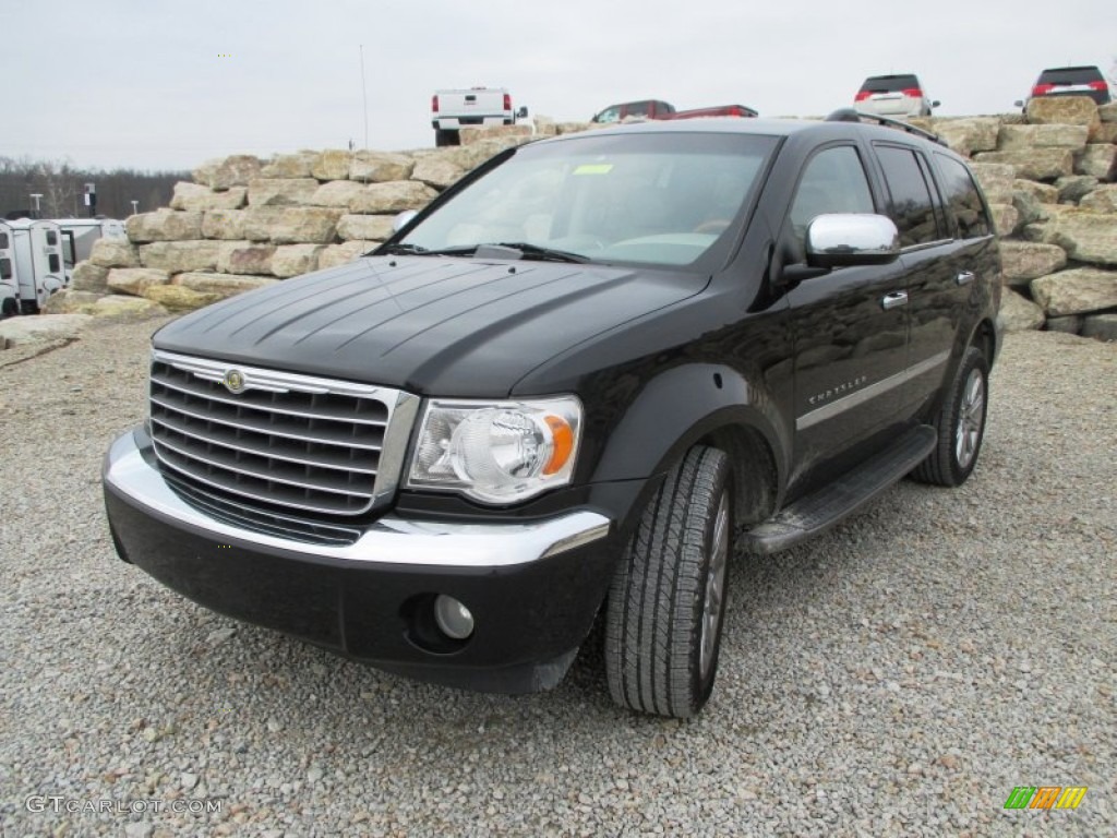 2007 Aspen Limited HEMI 4WD - Brilliant Black Crystal Pearl / Dark Khaki/Light Graystone photo #2