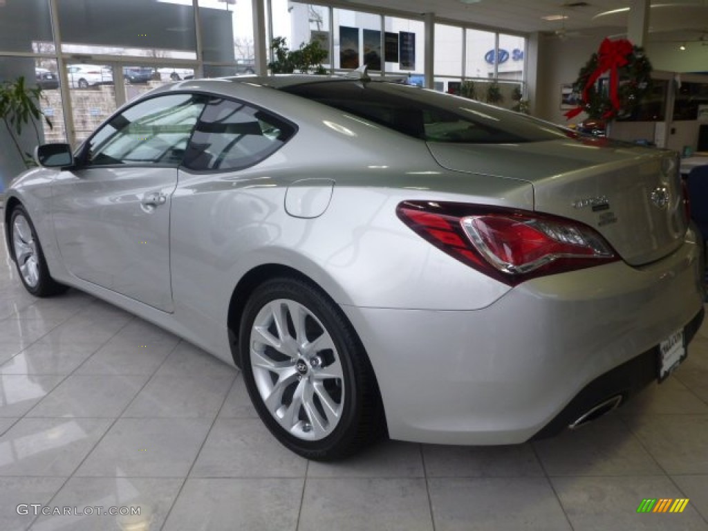 2013 Genesis Coupe 2.0T Premium - Platinum Metallic / Gray Leather/Gray Cloth photo #8