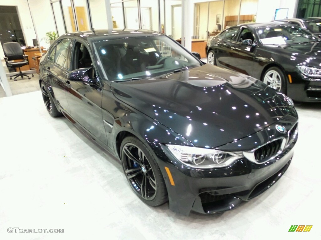 Black Sapphire Metallic 2015 BMW M3 Sedan Exterior Photo #99938616