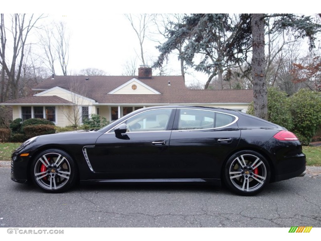 Basalt Black Metallic 2014 Porsche Panamera Turbo Exterior Photo #99941155
