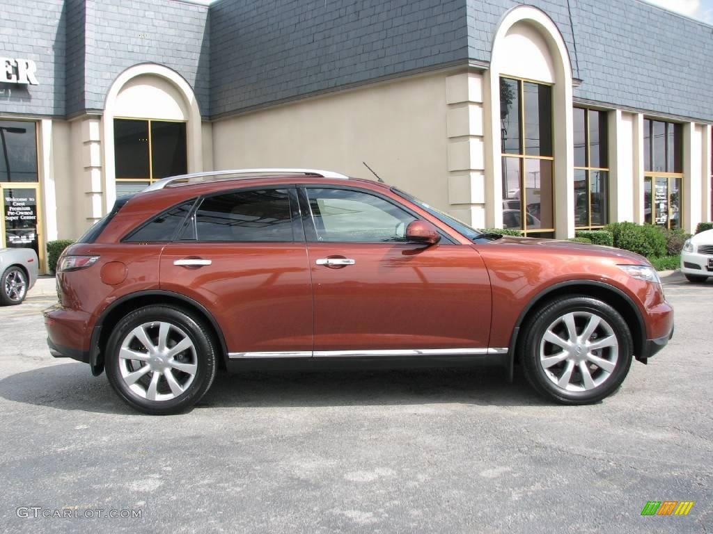 2007 FX 35 AWD - Autumn Copper Metallic / Brick/Black photo #7