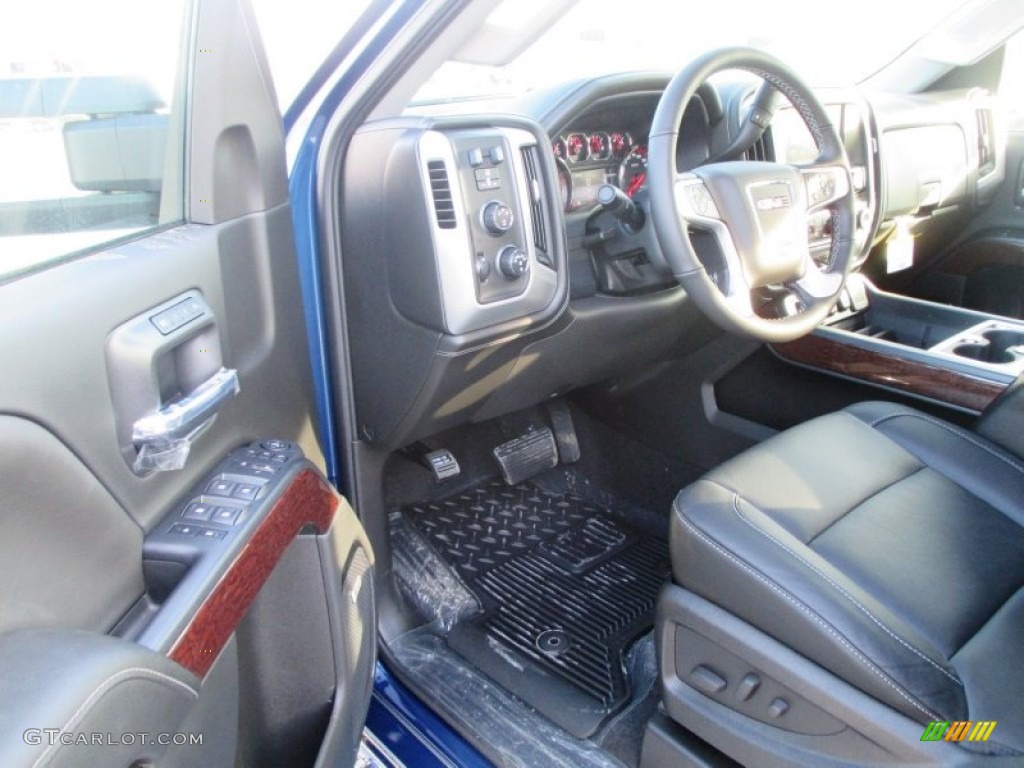 Jet Black Interior 2015 GMC Sierra 3500HD SLT Crew Cab 4x4 Photo #99942197