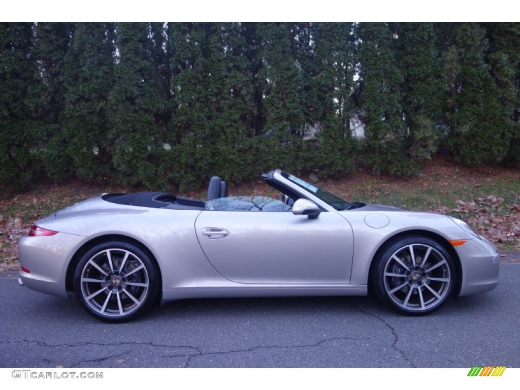 Platinum Silver Metallic 2012 Porsche 911 Carrera Cabriolet Exterior Photo #99942445