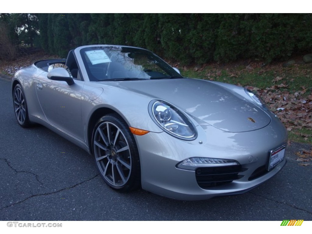 2012 911 Carrera Cabriolet - Platinum Silver Metallic / Black photo #8