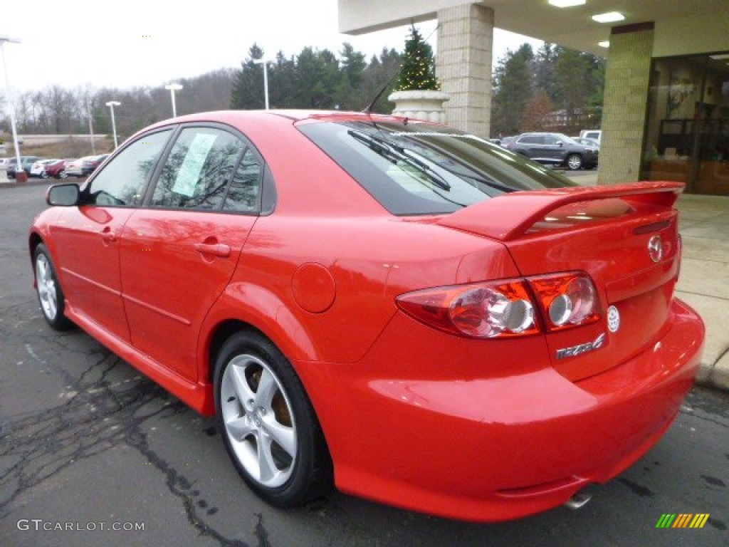 2005 MAZDA6 i Sport Hatchback - Volcanic Red / Black photo #3