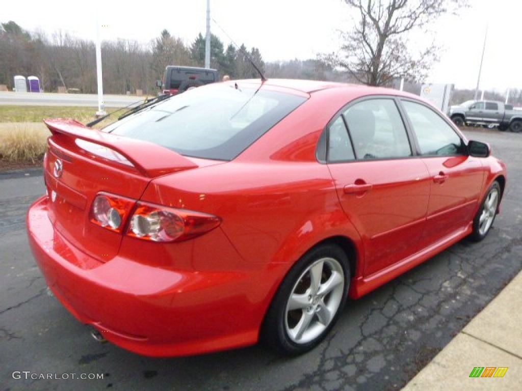 2005 MAZDA6 i Sport Hatchback - Volcanic Red / Black photo #5