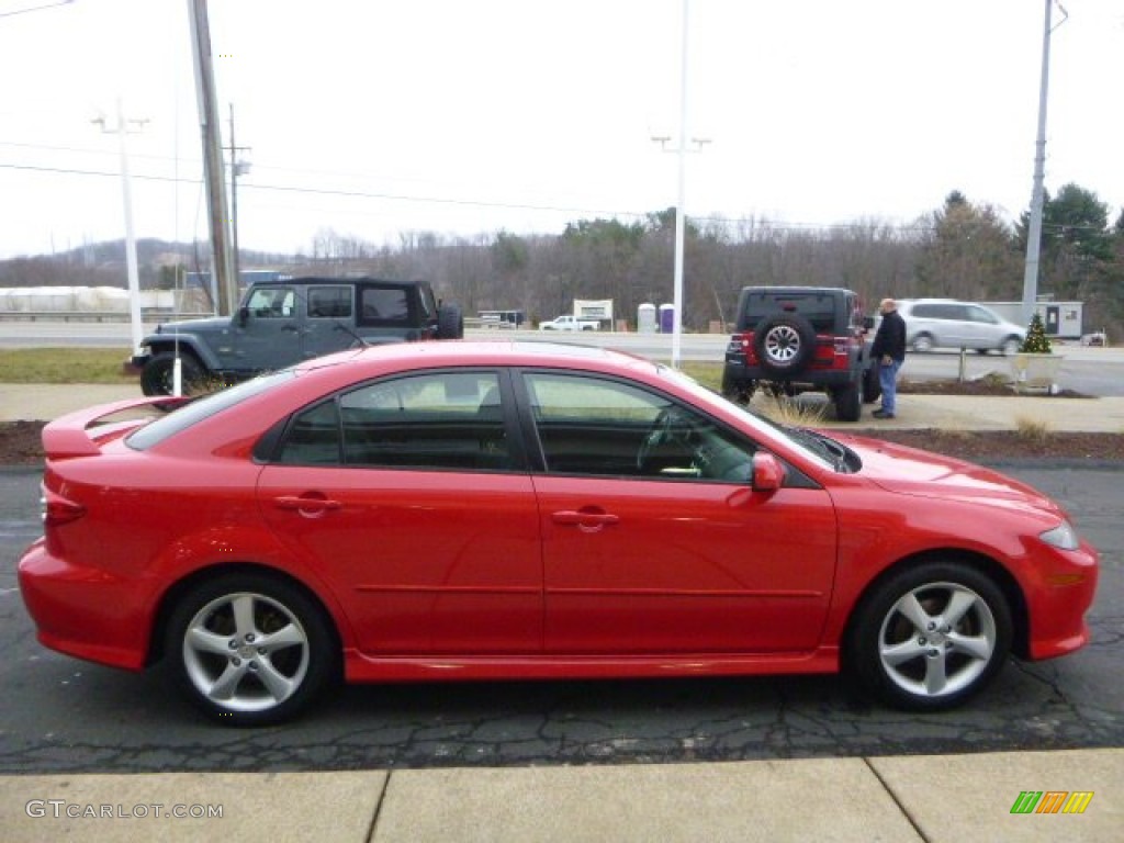 2005 MAZDA6 i Sport Hatchback - Volcanic Red / Black photo #6