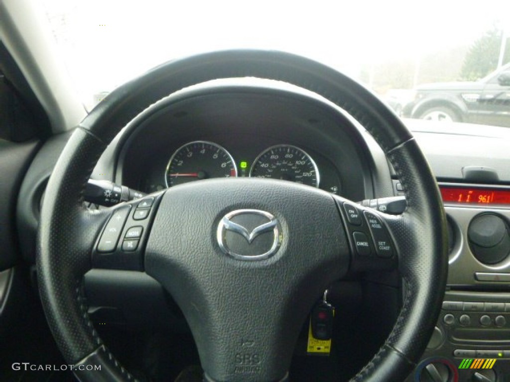 2005 MAZDA6 i Sport Hatchback - Volcanic Red / Black photo #24
