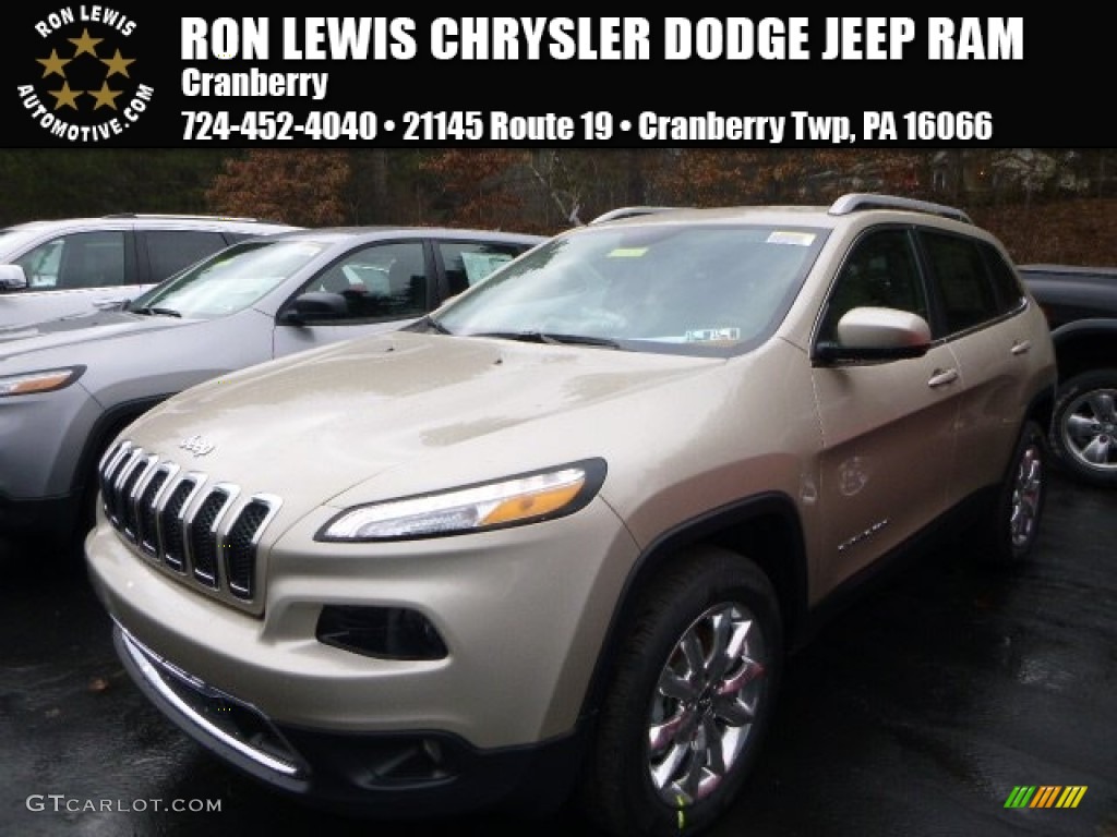 2015 Cherokee Limited 4x4 - Cashmere Pearl / Black/Light Frost Beige photo #1