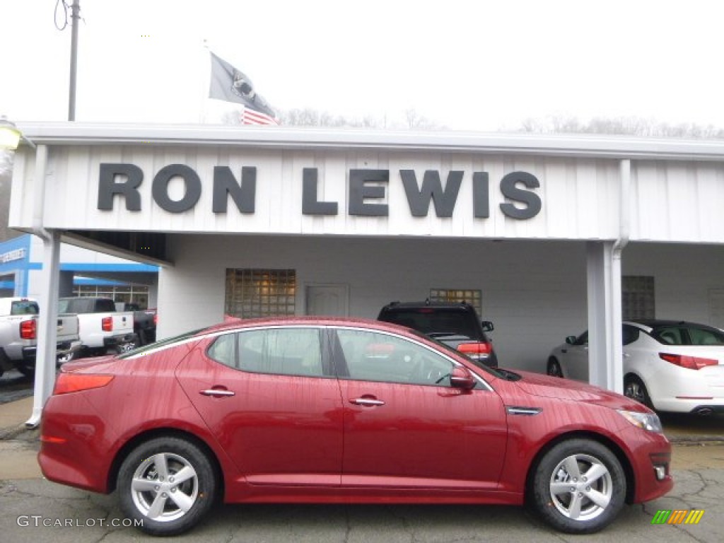 2015 Optima LX - Remington Red / Beige photo #1